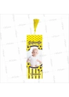 Doğum Günü Kitap Ayracı Resimli Sarı Lacivert Top Temalı