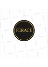 Ferace Yazılı Mağaza Dönkartı Siyah Zemin Gold Renk Yazı