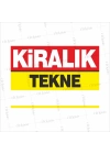 Kiralık Tekne Afişi Sarı Kırmızı Zemin