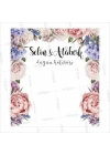 Lila Krem Pembe Soft Şakıyak Çiçek Söz Nişan Düğün Arka Fon Afiş