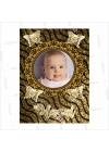 Resimli Doğumgünü Afişi Gold Siyah Işıltılı Afiş
