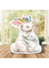 Sevimli Anne Yavru Tavşan Karakter Pano