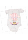 Sevimli Uçan Balonlu Ayıcık Tema 1 Yaş Doğum Günü Bebek Zıbını