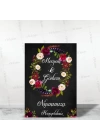 Söz Nişan Düğün Pano Chalkboard Zemin Boho Çiçek Konsept