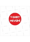 T-Shirt Mevsimi Mağaza Dönkartı Kırmızı Renk Çift Yön Baskı