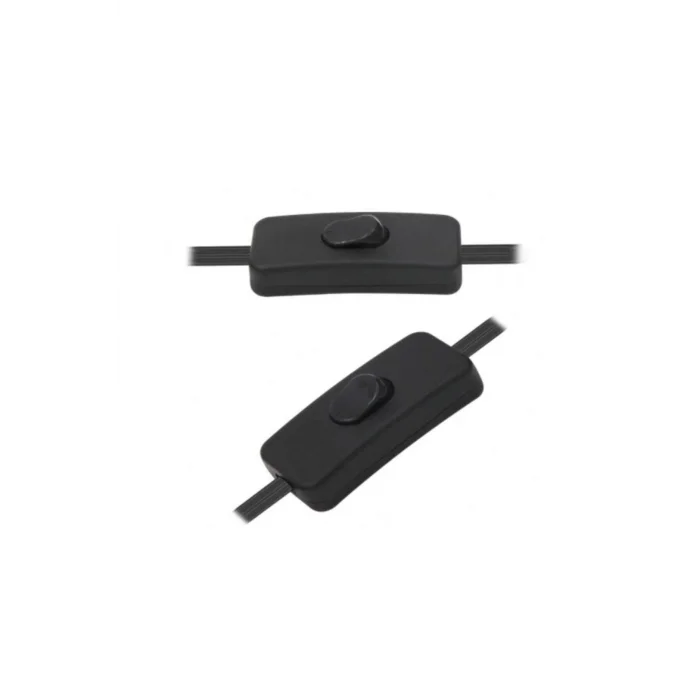 Arapuarlı Aç Kapa Anahtarlı Fişli Kablo Duy 2 Metre Siyah 1656