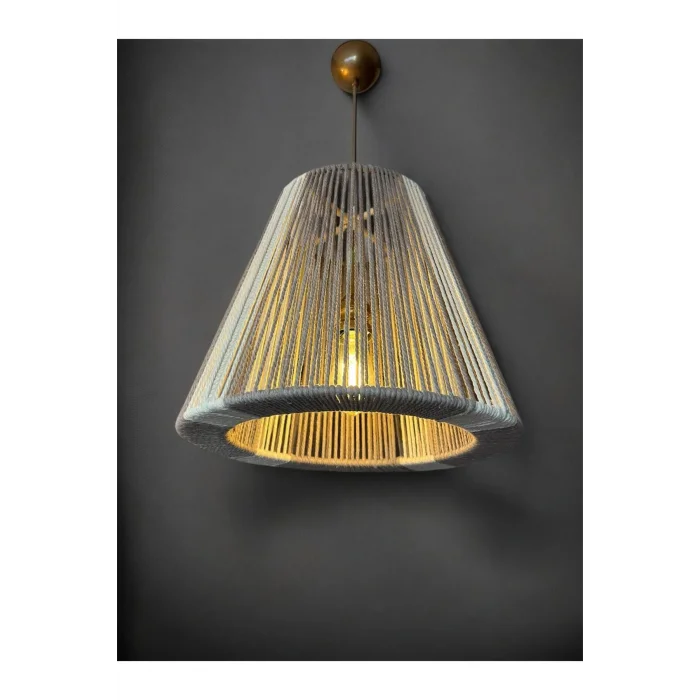 Radiara - Makrome Avize - Bej-Ekru, Metal İskelet