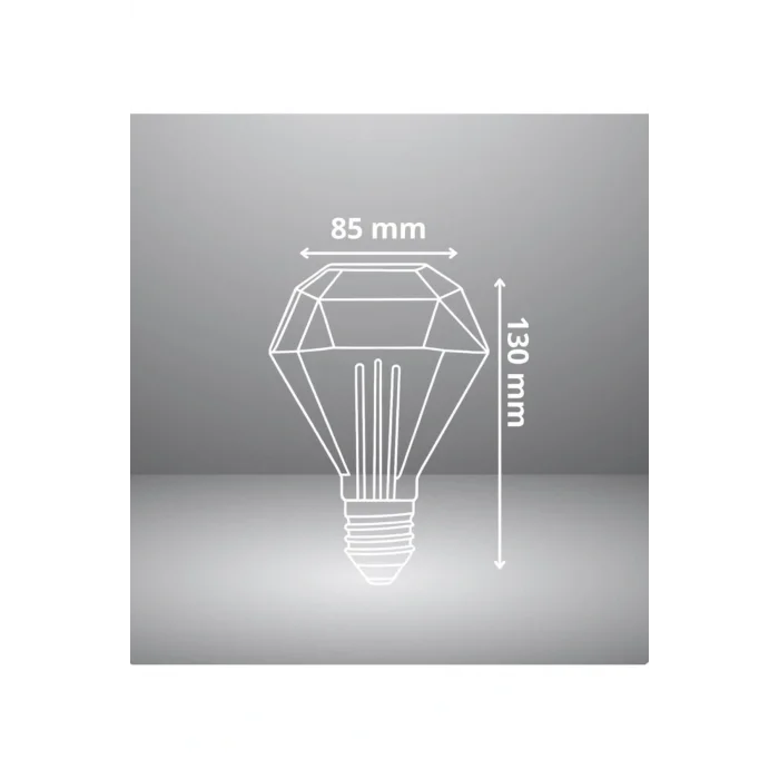 Elmas Tasarım E27 Rustik Ampul Vintage Amber (4,5W - 500 Lümen)-(KIRILMAZ PLASTİK GÖVDE)