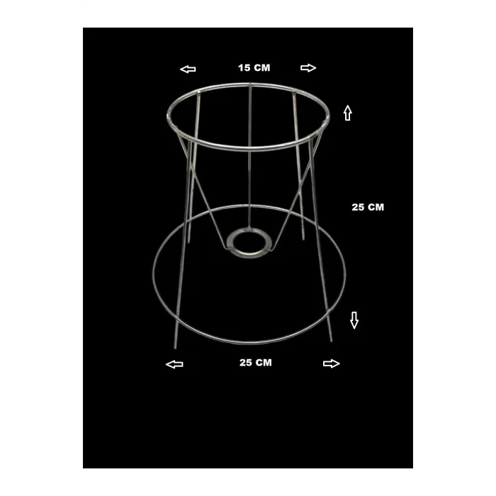 Masa Lambası İskelet Teli 3mm Paslanmaz Galvaniz Metal (2 Metre Arapuarlı Duy Dahil)