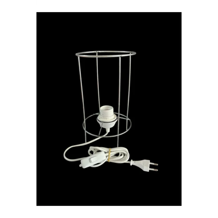 Masa Lambası İskelet Teli 3mm Paslanmaz Galvaniz Metal (2 Metre Arapuarlı Duy Dahil)