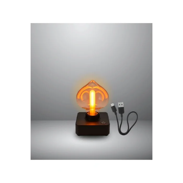 Alevli Dokunmatik Masa Lambası Type C Bağlantılı Mini Şarjlı Gece Lambası (Dimmerli)
