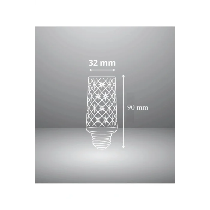 10W Dekoratif Kristal Ampul E27 Led Beyaz Renk 1200 Lümen
