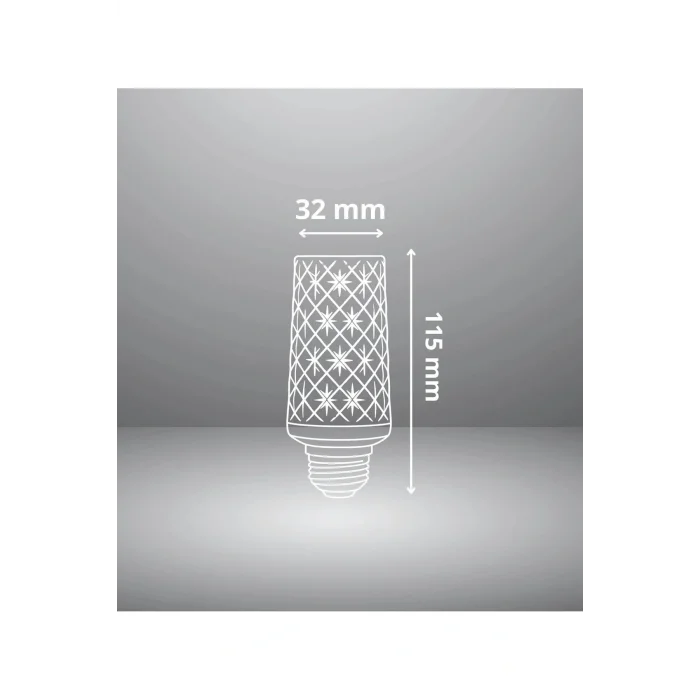 15W Dekoratif Kristal Ampul E27 Led Uzun Beyaz Renk 1600 Lümen