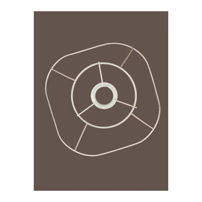 Dalgalı Avize Teli , İskeleti 35*20 Cm Beyaz Statik Boyalı (Duy Takımı Dahil)