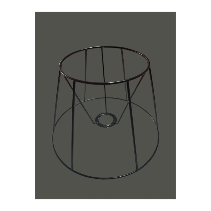 Konik Abajur Teli , İskeleti Siyah Statik Boyalı E27 (30 Cm)