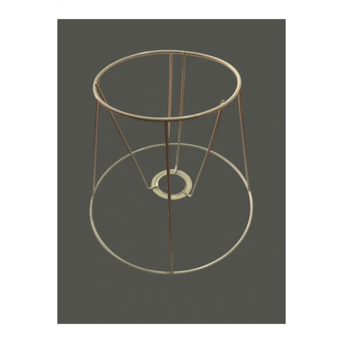 Konik Abajur Teli , İskeleti Krem Statik Boyalı E27 (25 Cm)