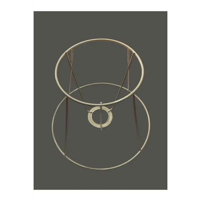 Konik Abajur Teli , İskeleti Krem Statik Boyalı E27 (25 Cm)