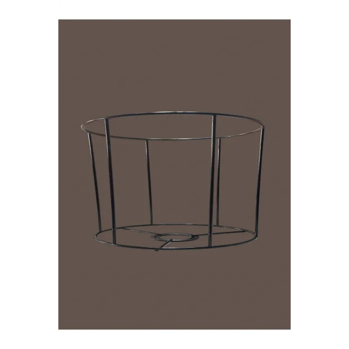 Silindir Abajur, Aplik Teli , İskeleti (Kısa Boy) Siyah Statik Boyalı E27 (20x15 Cm)