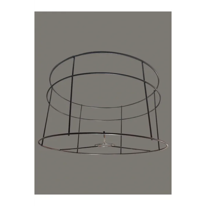 Silindir Lambader Teli , İskeleti Siyah Statik Boyalı - E27 (35 Cm)