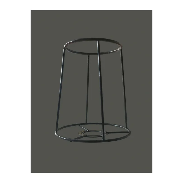 Konik Mini Abajur Teli ve Aplik Teli, İskeleti Siyah Statik Boyalı E27 (15 Cm)