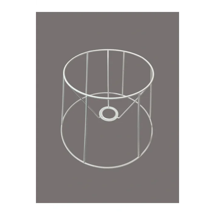 Konik Abajur Teli İskeleti Beyaz Statik Boyalı E27 (Çap 30 Cm)