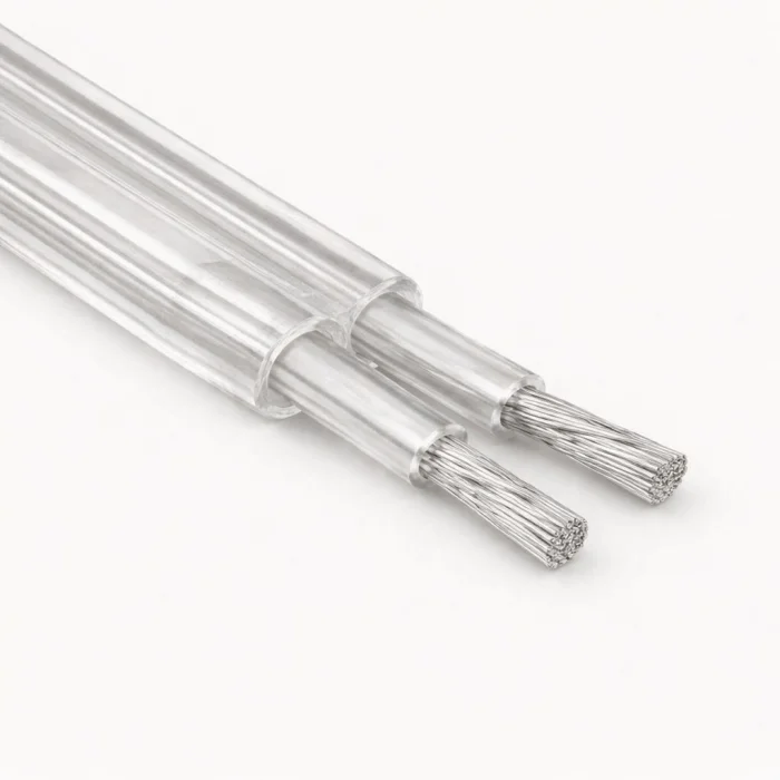 Şeffaf, Elektrik Kablosu Yassı Kablo (2x0,50 TTR Balık Sırtı Tip) (TAM BAKIR Kalaylı) 3 Metre