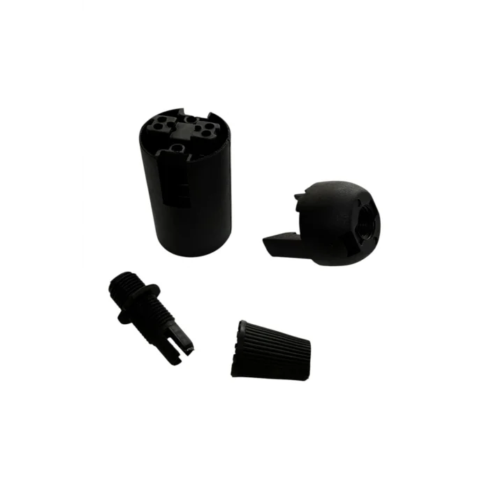 Italyan E14 Duy (MİNİ DUY) Bakalit Geçmeli Düz Duy Siyah (250V-2A) 5 Adet