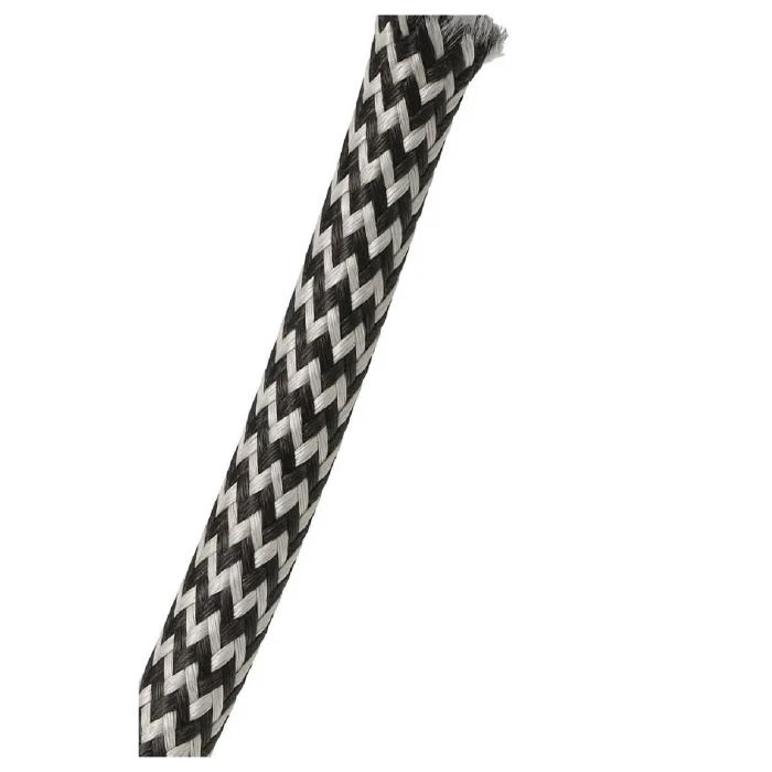 E27 Duy, Kumaş Örgü Kablolu, Arapuar Anahtarlı Fiş (2X0,50) Siyah-Beyaz Zigzag 2 Metre