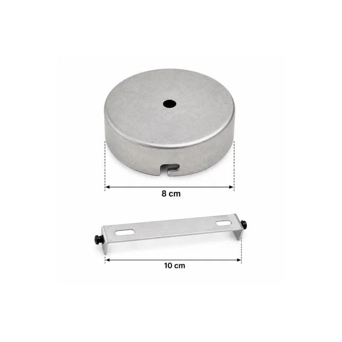 Aplik Arkası veya Avize Tavan Rozansı 8 Cm (Boyasız Ham) Metal