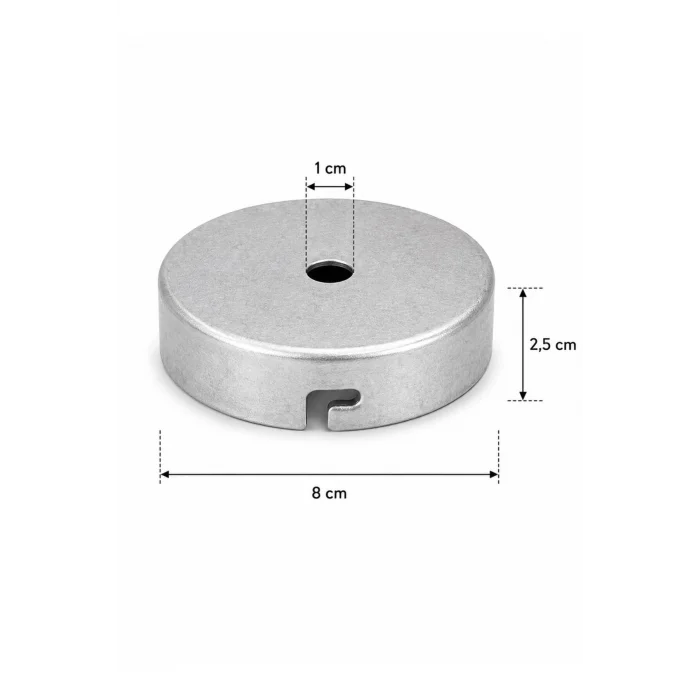 Aplik Arkası veya Avize Tavan Rozansı 8 Cm (Boyasız Ham) Metal