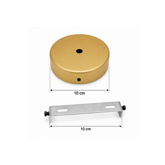 Aplik Arkası veya Avize Tavan Rozansı 10Cm (Gold) Metal