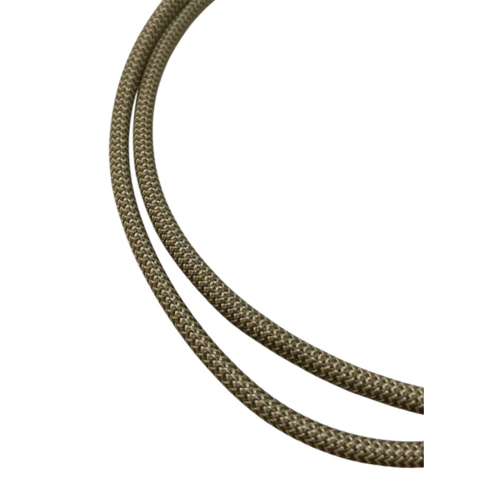 Dekoratif Kumaş Aydınlatma Elektrik Kablosu (2x0,50 TTR) (Haki Kahve Zigzag) 1 Metre