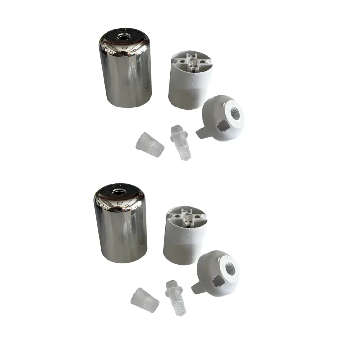 Duy Lalesi ve E27 Duy (Gümüş Renk) Plastik (2 ADET)