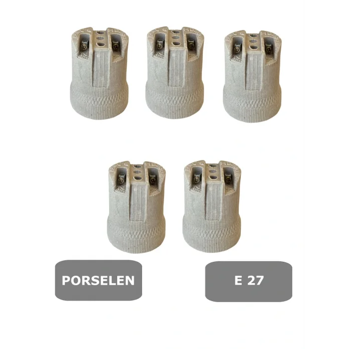 E27 Porselen Duy -(250V-4A) 5 Adet