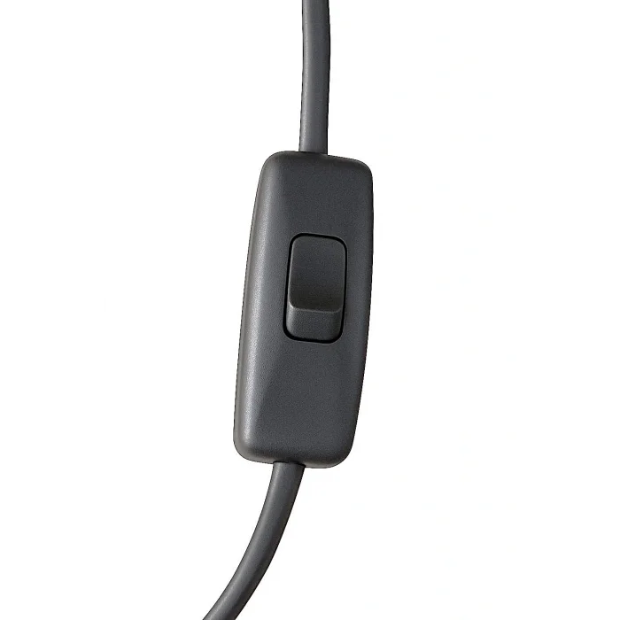 Fişli Arapuarlı Kablo (Yassı)- Anahtarlı (2X0,50) Siyah - 2 Metre