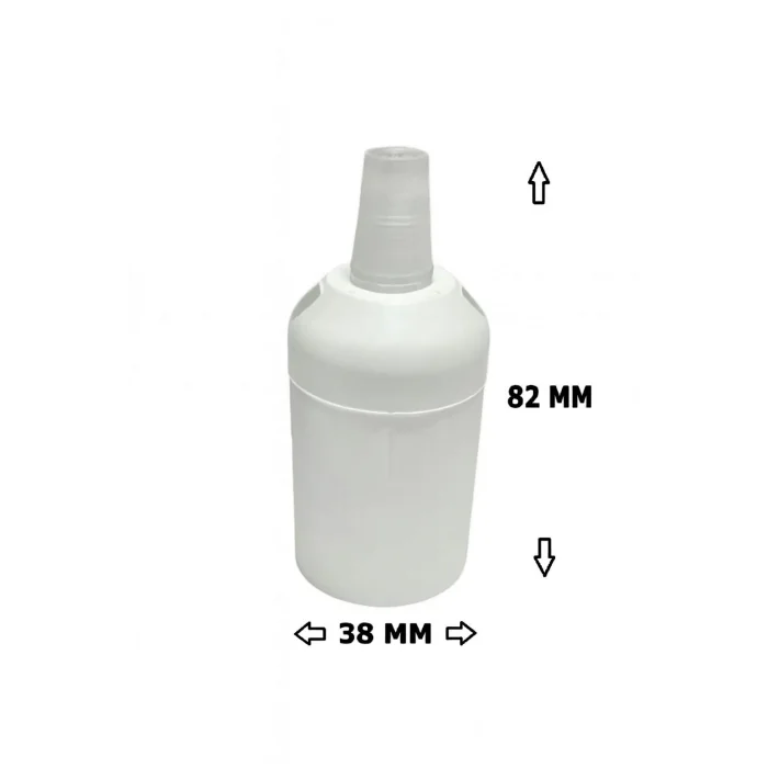 İtalyan Tip E27 Duy Vidasız Geçmeli Düz Bakalit Beyaz (250V-4A) 5 Adet