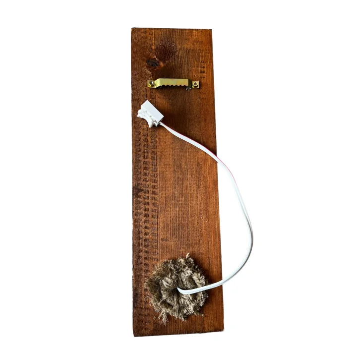 Jüt İpli Retro Ahşap Aplik -Pahlı (AMPUL DAHİL DEĞİLDİR)