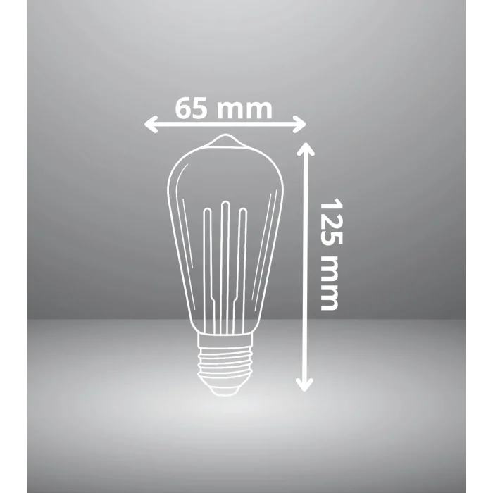 Armut Tasarım E27 Rustik Ampul Vintage Amber (4,5W - 500 Lümen)-(KIRILMAZ PLASTİK GÖVDE)