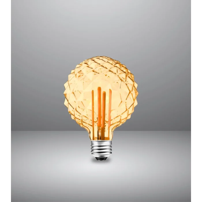 Özel Tasarım E27 Rustik Ampul Vintage Amber (4,5W - 500 Lümen)-(KIRILMAZ PLASTİK GÖVDE)
