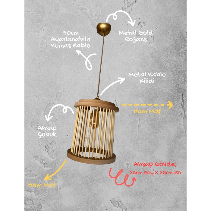 Ramulus - Bambu Çubuk Avize