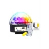 Rgb Işıklı Bluetooth Hoparlörlü Disko Topu USB Müzik Çalar Kumanda 360* Dönen Parti Eğlence Işığı