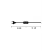 Fişli Arapuarlı Kablo (Yassı)- Anahtarlı (2X0,50) Siyah - 1,5 Metre