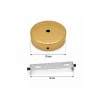Aplik Arkası veya Avize Tavan Rozansı 10Cm (Gold) Metal