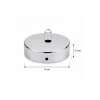 Aplik Arkası veya Avize Tavan Rozansı 10Cm (Parlak Gümüş) Metal