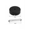 Aplik Arkası veya Avize Tavan Rozansı 8 Cm (Mat Siyah) Metal