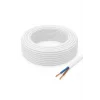 Aydınlatma Elektrik Kablosu (2x0,50 TTR Yuvarlak Tip) (Tam Bakır) Beyaz 3 Metre
