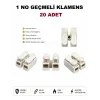 1 NO Klamens Vidasız Geçmeli (220V-10A)  (20 Adet)