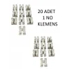 Klamens Vidasız Basmalı İkili 1 No (20 Adet) Beyaz