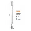 Metal Spiral Hortum (40cm-8mm) Krom Kaplama Masa lambası Aplik vb için (M10)