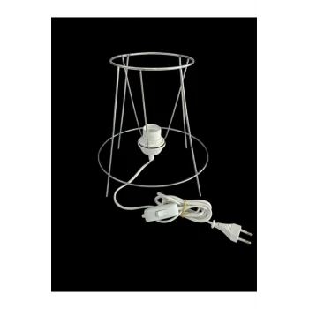 Masa Lambası İskelet Teli 3mm Paslanmaz Galvaniz Metal (2 Metre Arapuarlı Duy Dahil)